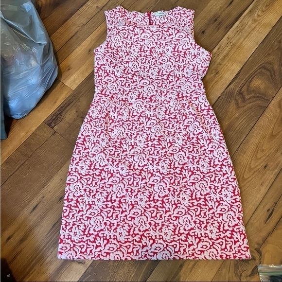 Tyler Boe Red White Patterned Shift Dress XS H - Picture 2 of 6